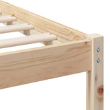 Bed Frame with Headboard Brown 200 x 200 cm Solid Pine Wood 872218