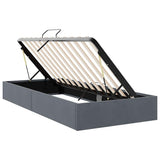 Storage Bed with Mattress Dark Grey 100 x 190 cm Velvet 3370131