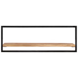 Wall Shelves 2 pcs 100x24x35 cm Solid Wood Acacia and Steel 338457