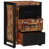 Drawer Cabinet Multicolour 50x35x70 cm Solid Wood Reclaimed 4013584