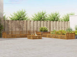 Outdoor Sofa Set 9 pcs Natural Solid Acacia Wood 3373214