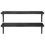 Wall Shelves 2 pcs 100x40 cm Black Stainless Steel 3214511
