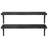 Wall Shelves 2 pcs 100x40 cm Black Stainless Steel 3214511