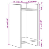 Plant Stand 2 pcs Grey Sonoma 30 x 30 x 60 cm Engineered Wood 899605