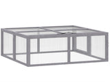 Rabbit Hutch Outdoor, Foldable Guinea Pig House with Openable Top, for 3 Bunnies, Ducks, Chickens, T3398P553471