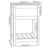 Planter with Shelf Honey Brown 54x54x81 cm Solid Wood Pine 823776