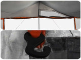 Family Tent with Roof Grey and Orange 450 x 400 x 265 cm 42028601