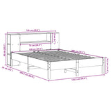 Bookcase Bed without Mattress 120x200 cm Solid Wood Pine 3322834