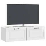 Wall-Mounted TV Cabinet High Gloss White 98 x 41 x 30 cm 899379