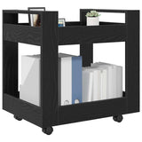 Desk Trolley Black Oak 60 x 45 x 60 cm Engineered Wood 881005
