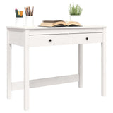 Desk with Drawers White 100x50x78 cm Solid Wood Pine 824644
