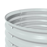 Garden Raised Bed 80x80x44 cm Galvanised Steel Silver 45520