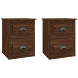 Wall-mounted Bedside Cabinets 2 pcs Brown Oak 41.5x36x53cm 816407