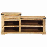 Bench with Drawer Brown 110 x 35 x 50 cm Rough Mango 4019631