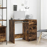 Desk Smoked Oak 90x45x76 cm Engineered Wood 815507
