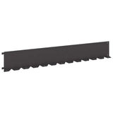 Lawn Edging 30 pcs 102 x 15 x 4 cm Steel Black 8008765