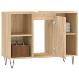 Bathroom Cabinet Sonoma Oak 80x33x60 cm Engineered Wood 831631