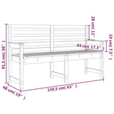 Garden Bench 159.5x48x91.5 cm Solid Wood Douglas 824072