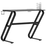 Gaming Desk with ZZ Shape Legs Black 90x60x75 cm 325410