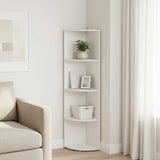 Corner Shelf 4-Tier 41.5 x 41.5 x 143 cm Engineered Wood White 8016334