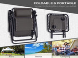 3pcs Folding Zero Gravity Chairs Sun Lounger Table Set w/ Cup Holders Reclining Garden Yard Pool, T3398P311639