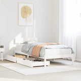 Bed Frame without Mattress White 90x190 cm Single Solid Wood Pine 3301501