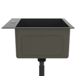 ZNTS Handmade Kitchen Sink Black Stainless Steel 51513