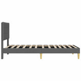 Bed Frame with Headboard Dark Grey 90 x 190 cm Fabric 42027613