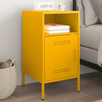 ZNTS Bedside Cabinet Mustard Yellow 36x39x68 cm Steel 843072