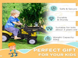 Pedal Go Kart Ride On Excavator W/ Front Loader Digger Four Wheels Child Toy, for 3 Years Old T3398P348052