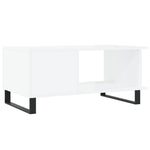 ZNTS Coffee Table High Gloss White 90x50x40 cm Engineered Wood 829510