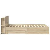 Bed Frame with Storage Sonoma Oak 120 x 200 cm Engineered Wood 3433747