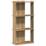 Bookcase 3-Tier Artisan Oak 60x30x120 cm Engineered Wood 860273