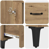 Highboard Artisan Oak 70 x 31 x 115 cm Engineered Wood and Iron 880861