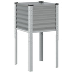 ZNTS Garden Planter Grey 45x45x88 cm Steel 4008964