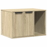 857726 Cat Litter Box Enclosure Sonoma Oak 60x40x40 cm Engineered Wood