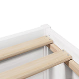 Bed Frame with Headboard White 200x200 cm Solid Wood Pine 3307072