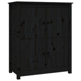 Sideboard Black 83x41.5x100 cm Solid Wood Pine 821511