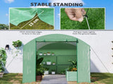 9.8 x 6.6ft Walk-In Polytunnel Greenhouse - Green T3398P322071