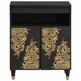Sideboard with Shelf Black 60 x 33 x 75 cm Solid Mango Wood 4018833