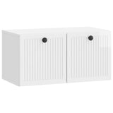 Wall-Mounted TV Cabinet High Gloss White 59.5 x 31 x 30 cm 898029