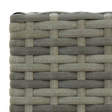 Bar Stools 2 pcs Grey Poly Rattan 362582