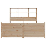 Bookcase Bed without Mattress 150x200 cm King Size Solid Wood Pine 3322473