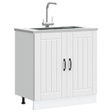 Sink Base Cabinet Lucca White Engineered Wood 853687