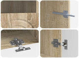 3 Piece LED TV Cabinet Sonoma Oak Engineered Wood 3416497