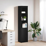 Highboard Black Oak 37.5x35x180 cm Engineered Wood 861671