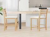 Dining Chairs 2 pcs Natural 40 x 47.5 x 99.5 cm 42020473