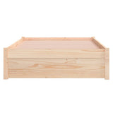 Bed Frame without Mattress White Solid Wood 100x200 cm 814940