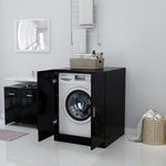 ZNTS Washing Machine Cabinet Black 3082009