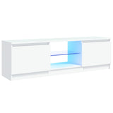 ZNTS TV Cabinet with LED Lights White 120x30x35.5 cm 804283